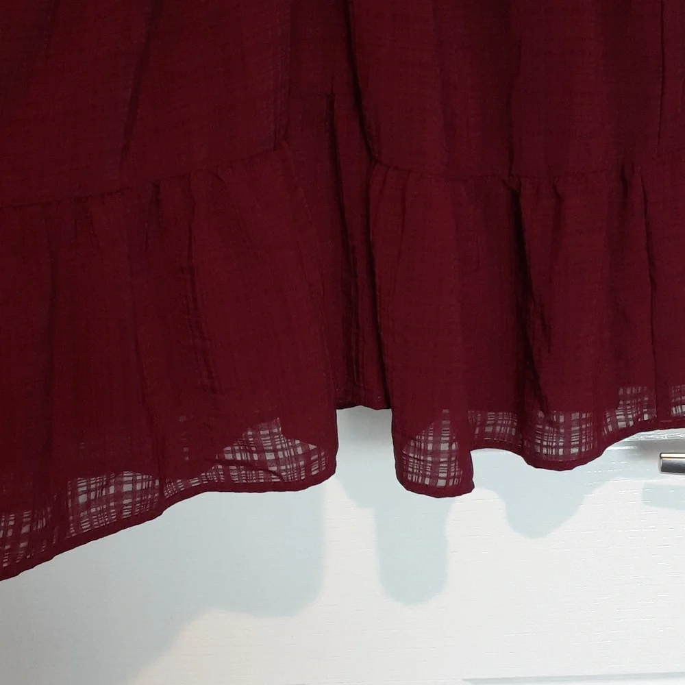 BNWT Glassons sz 12 maroon red long sleeve dress - Picture 6 of 10